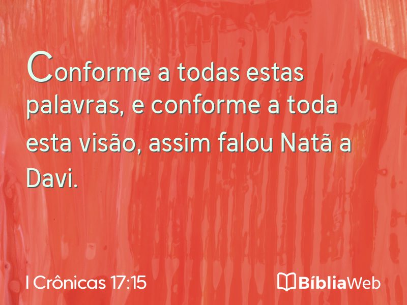 I Crônicas 17:15 em imagem para compartilhar
