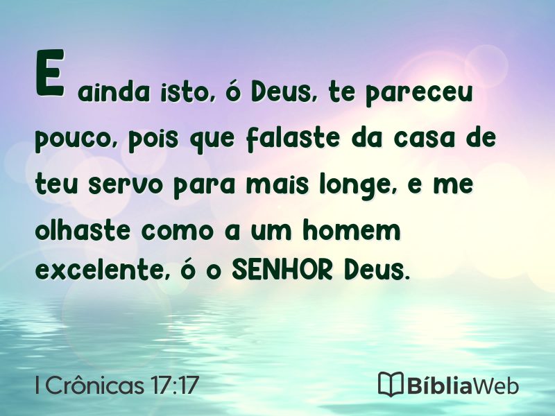 I Crônicas 17:17 em imagem para compartilhar