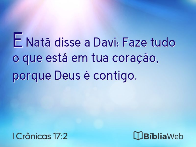 I Crônicas 17:2 em imagem para compartilhar