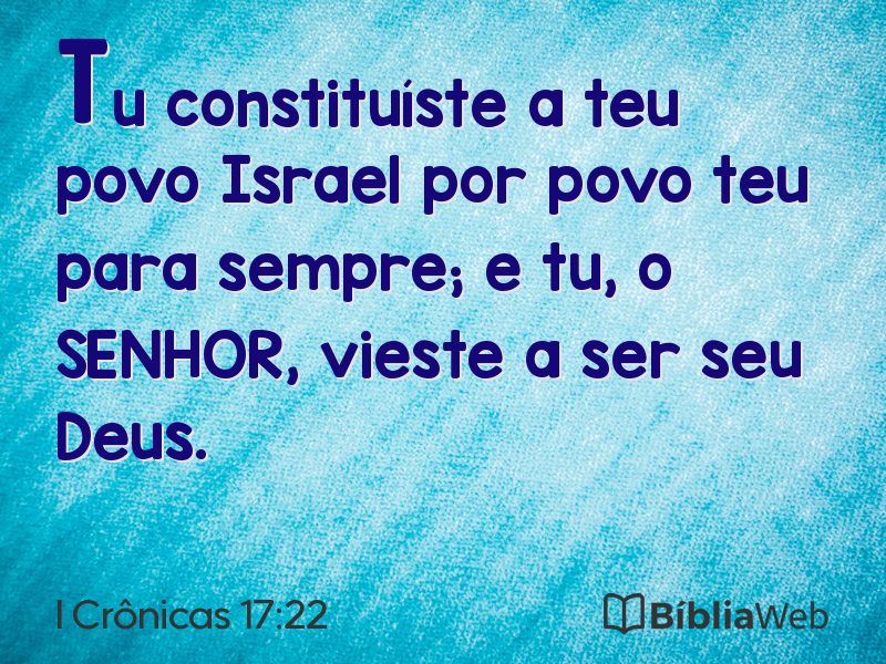 I Crônicas 17:22 em imagem para compartilhar