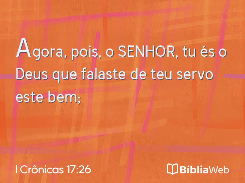 I Crônicas 17:26 em imagem para compartilhar