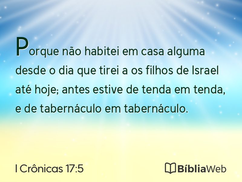 I Crônicas 17:5 em imagem para compartilhar