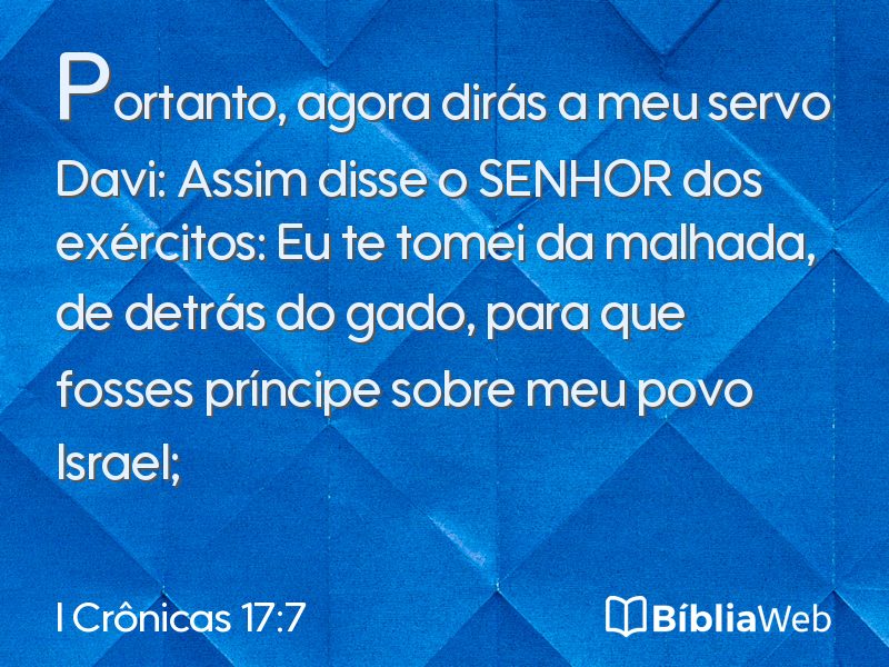 I Crônicas 17:7 em imagem para compartilhar