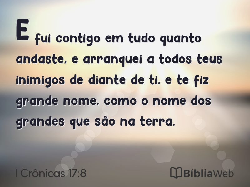 I Crônicas 17:8 em imagem para compartilhar