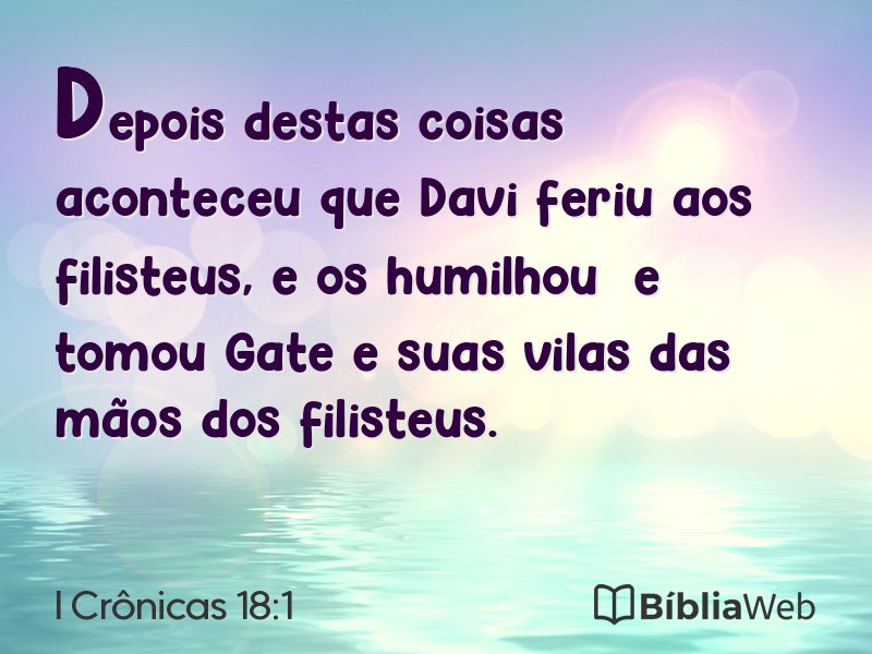 I Crônicas 18:1 em imagem para compartilhar