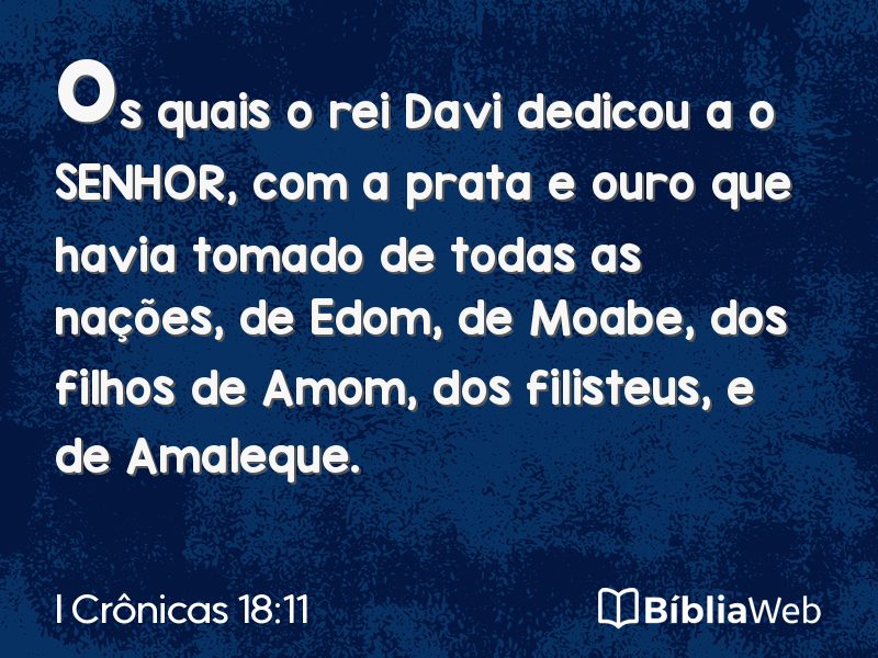 I Crônicas 18:11 em imagem para compartilhar