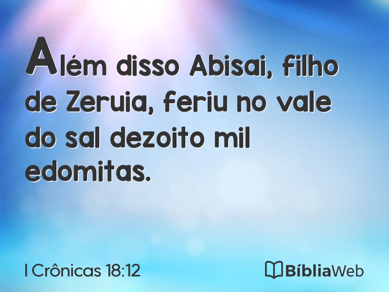 I Crônicas 18:12 em imagem para compartilhar