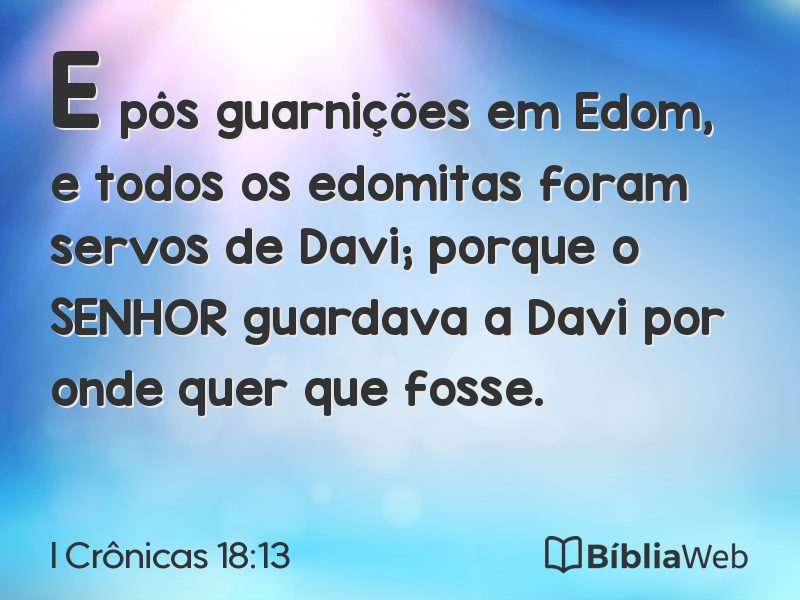 I Crônicas 18:13 em imagem para compartilhar