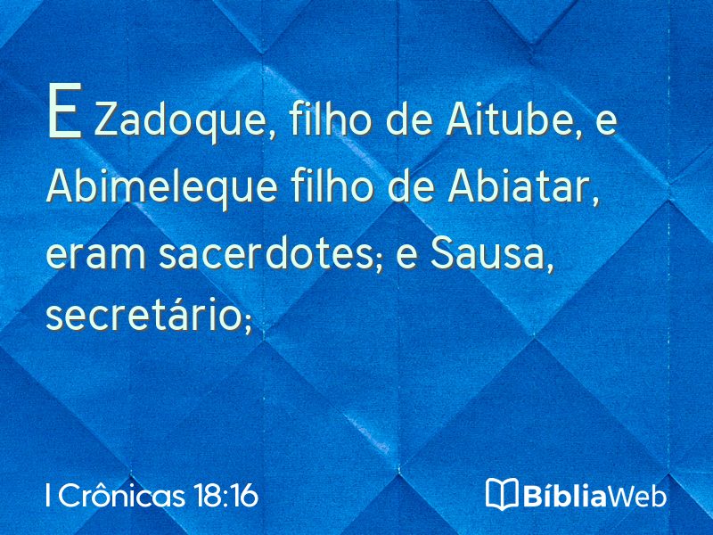 I Crônicas 18:16 em imagem para compartilhar