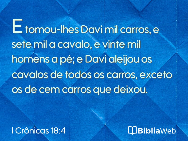 I Crônicas 18:4 em imagem para compartilhar