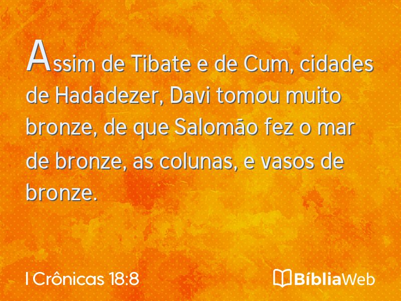 I Crônicas 18:8 em imagem para compartilhar