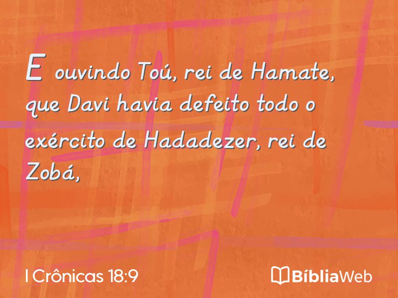 I Crônicas 18:9 em imagem para compartilhar