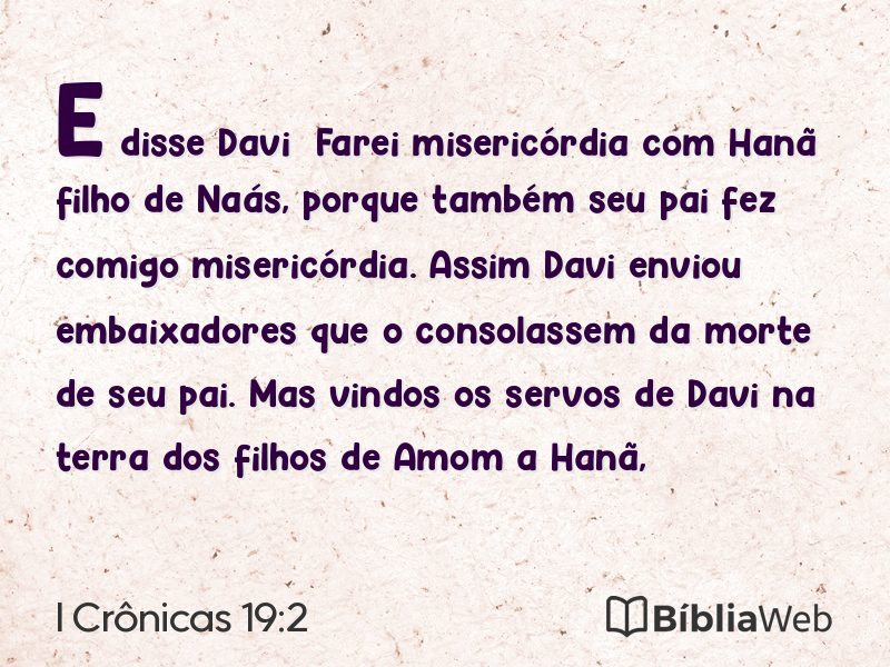 I Crônicas 19:2 em imagem para compartilhar