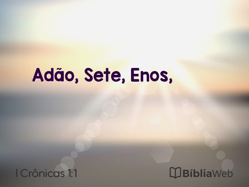 I Crônicas 1:1 em imagem para compartilhar
