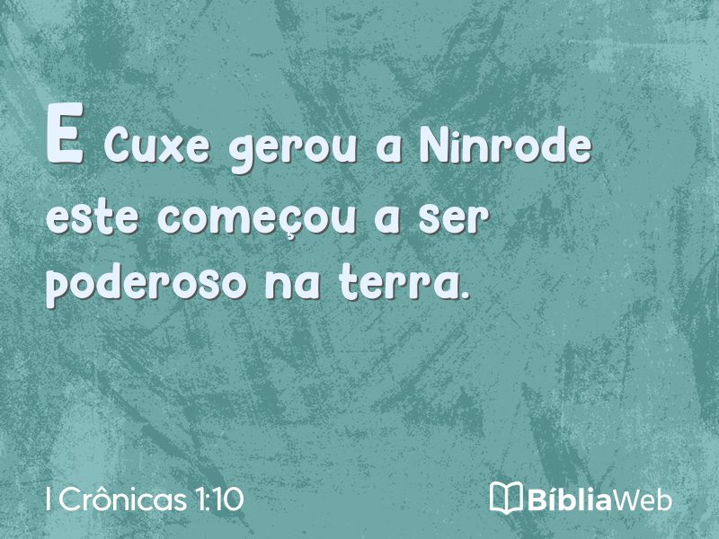 I Crônicas 1:10 em imagem para compartilhar
