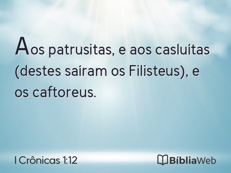 I Crônicas 1:12 em imagem para compartilhar