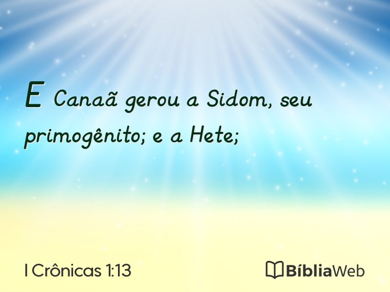 I Crônicas 1:13 em imagem para compartilhar