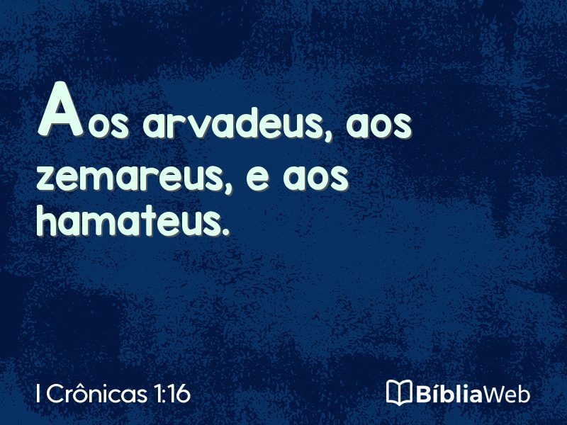 I Crônicas 1:16 em imagem para compartilhar