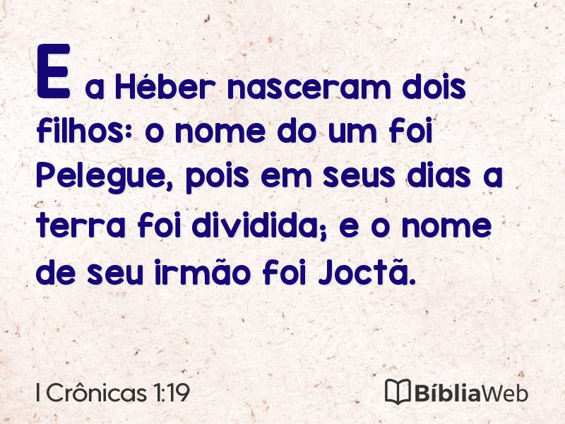 I Crônicas 1:19 em imagem para compartilhar