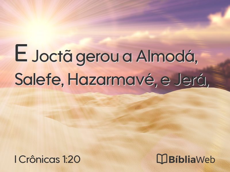 I Crônicas 1:20 em imagem para compartilhar