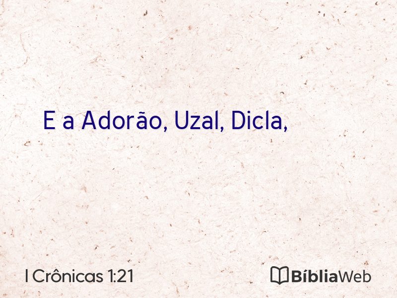 I Crônicas 1:21 em imagem para compartilhar