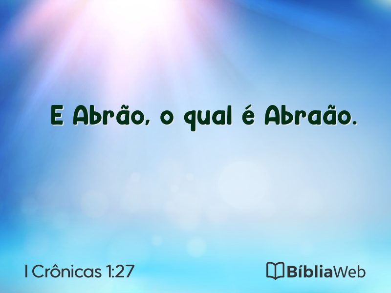 I Crônicas 1:27 em imagem para compartilhar