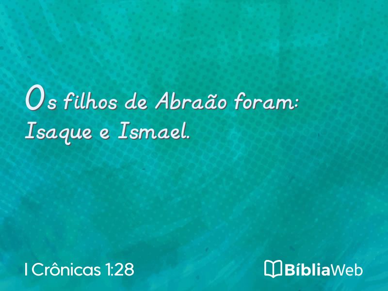 I Crônicas 1:28 em imagem para compartilhar
