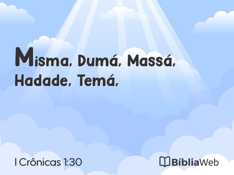 I Crônicas 1:30 em imagem para compartilhar