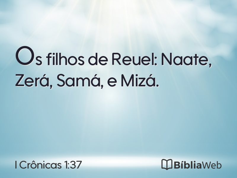 I Crônicas 1:37 em imagem para compartilhar