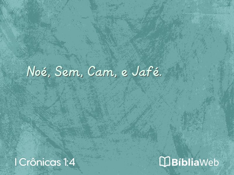 I Crônicas 1:4 em imagem para compartilhar