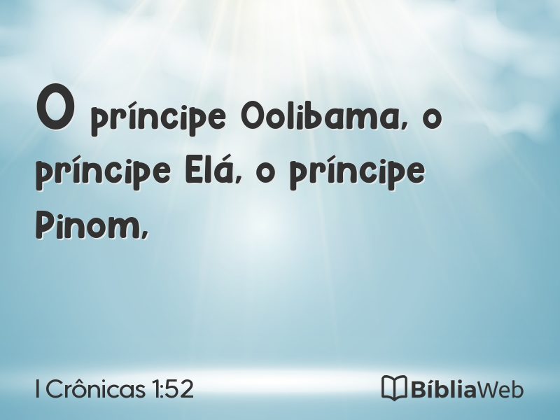 I Crônicas 1:52 em imagem para compartilhar
