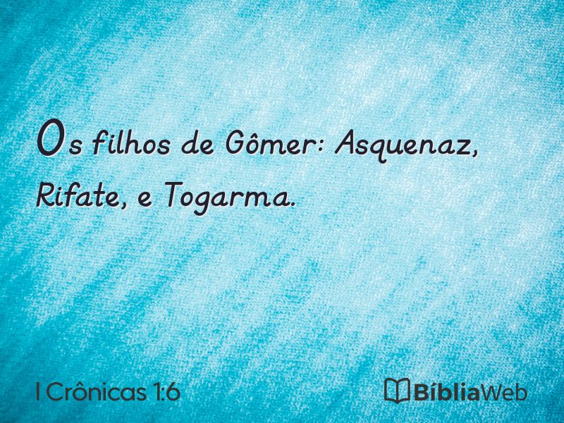 I Crônicas 1:6 em imagem para compartilhar