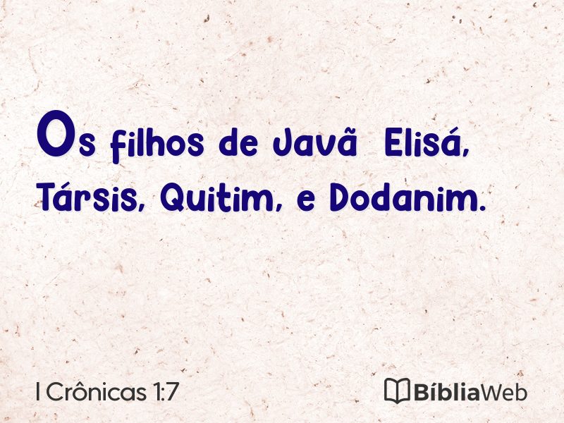 I Crônicas 1:7 em imagem para compartilhar