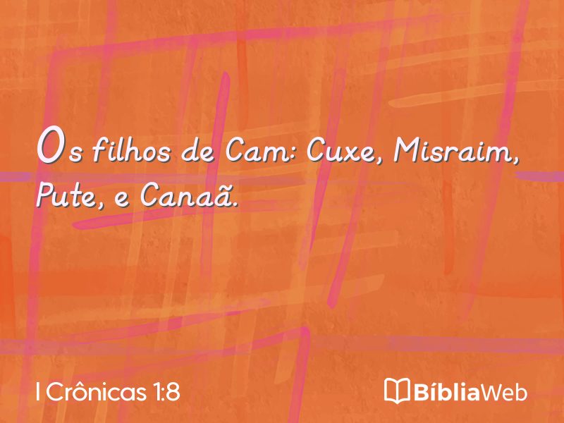 I Crônicas 1:8 em imagem para compartilhar