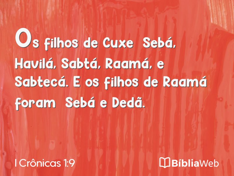 I Crônicas 1:9 em imagem para compartilhar