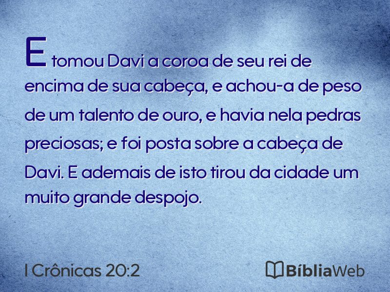 I Crônicas 20:2 em imagem para compartilhar