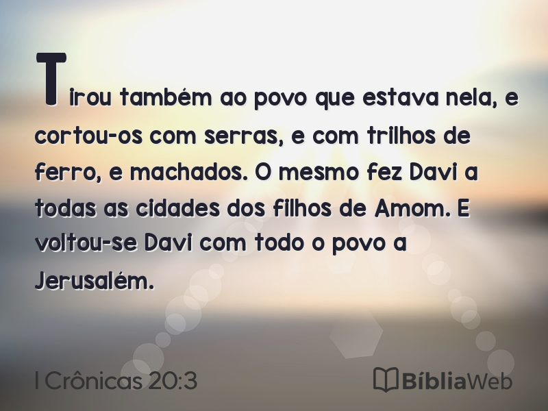 I Crônicas 20:3 em imagem para compartilhar