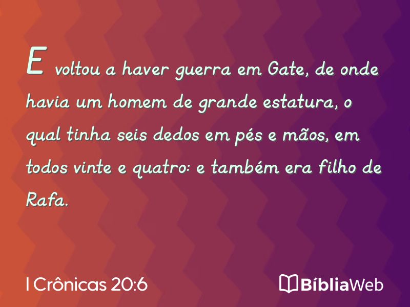 I Crônicas 20:6 em imagem para compartilhar