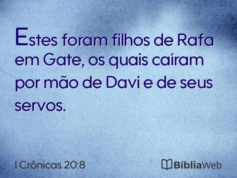 I Crônicas 20:8 em imagem para compartilhar