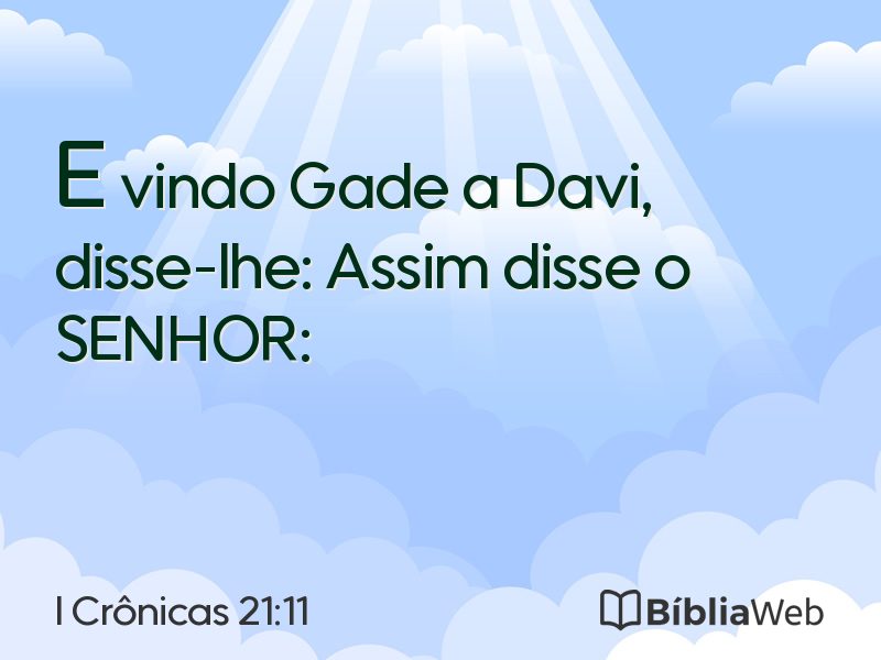 I Crônicas 21:11 em imagem para compartilhar