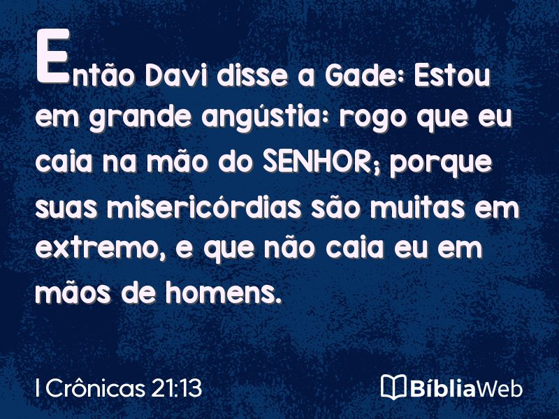 I Crônicas 21:13 em imagem para compartilhar