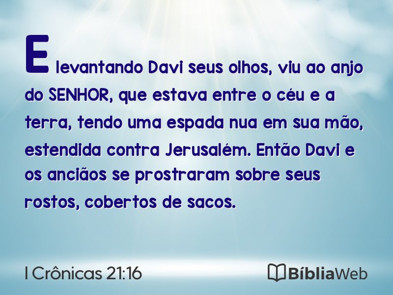 I Crônicas 21:16 em imagem para compartilhar