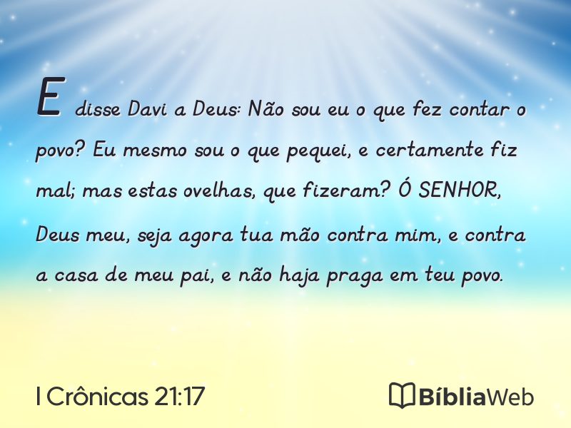 I Crônicas 21:17 em imagem para compartilhar