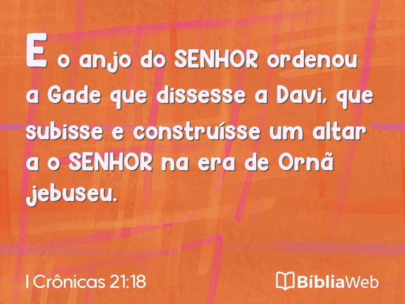 I Crônicas 21:18 em imagem para compartilhar