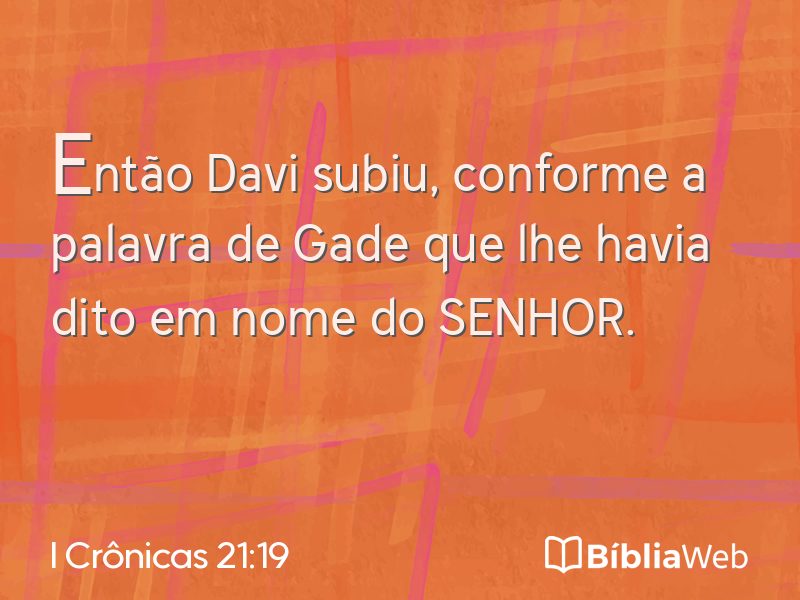 I Crônicas 21:19 em imagem para compartilhar