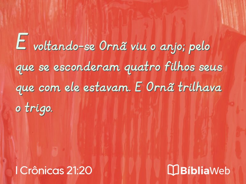 I Crônicas 21:20 em imagem para compartilhar