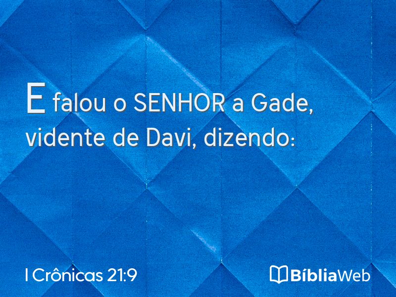 I Crônicas 21:9 em imagem para compartilhar