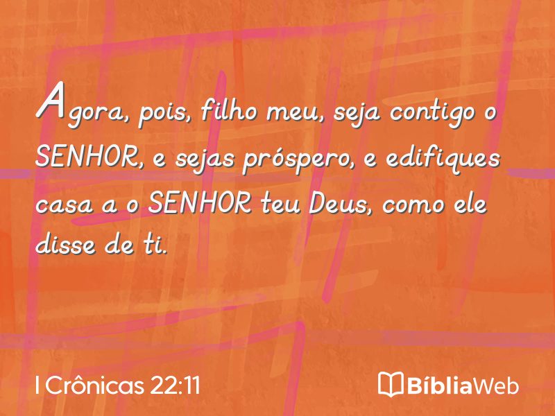 I Crônicas 22:11 em imagem para compartilhar