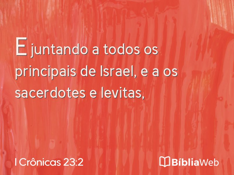 I Crônicas 23:2 em imagem para compartilhar
