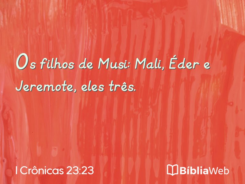 I Crônicas 23:23 em imagem para compartilhar